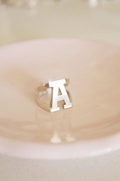 Anillo Plata 925 - Inicial XL - comprar online