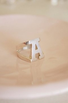 Anillo Plata 925 - Inicial XL - comprar online