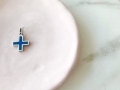 Dije Plata 925 - Cruz Equilibrio Esmaltada - comprar online