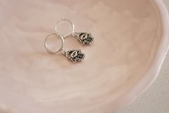 Aros Plata 925 - Argolla con Mano de Fátima - comprar online