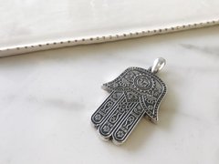 Dije Plata 925 - Maxi Medallon Mano de Fatima - comprar online