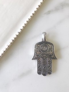 Dije Plata 925 - Maxi Medallon Mano de Fatima