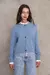 Cardigan Maude - Celeste - comprar online