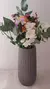 FLORERO RAYAS CERAMICA GRIS 27 X 10 CM en internet