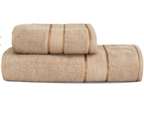 Set toalla y toallon La Bastilla ando Gris Plata Beige
