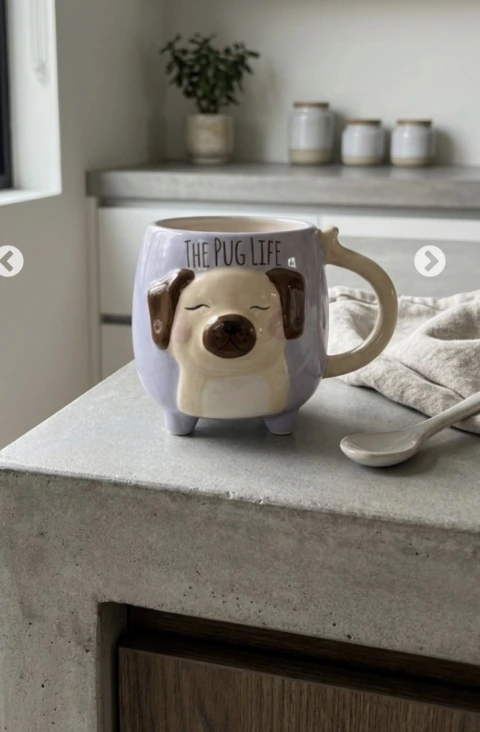 Taza cerámica perrito