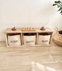 ORGANIZADOR JUGUETERO BAJO MADERA en internet
