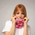 Cuello Multiuso Frizado RAYO ROSA - comprar online