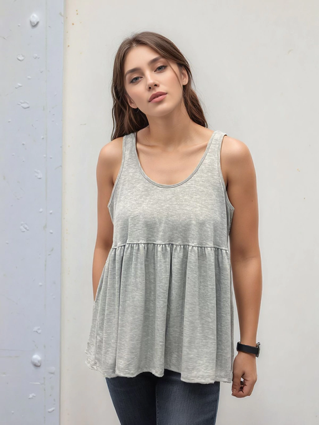 Musculosa con voladitos