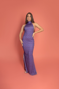 VESTIDO JERSEY MONOGRAMA BLUE COD 10578 - comprar online