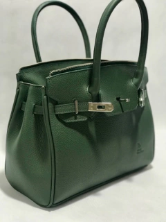 Cartera "Marsella Chica" cuero graneado verde - comprar online