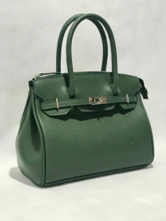 Cartera "Marsella Chica" cuero graneado verde