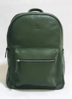 Mochila Unisex "Tony" cuero graneado verde