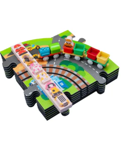 Afombra didáctica de goma con vehículo en internet