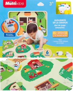 Afombra didáctica de goma con vehículo