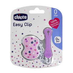 Portachupete chicco rosa con cadena
