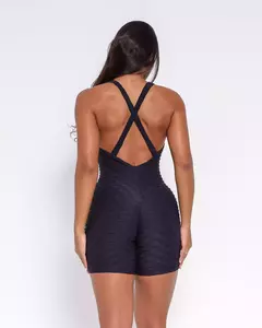Macaquinho Veneza Textura Tulipa Preto - Lifitness