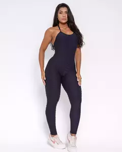 Macacão Ibiza Textura Tulipa Preto - Lifitness