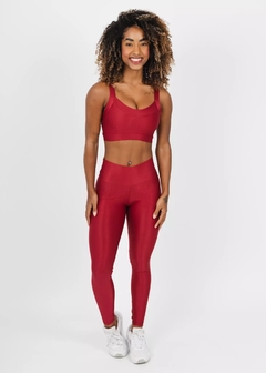 Conjunto de legging compressão vermelho U