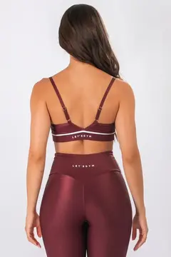 Conjunto de Legging Leeds Preto Burgundy - loja online