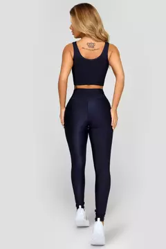 Conjunto de legging gold rib azul marinho G - comprar online