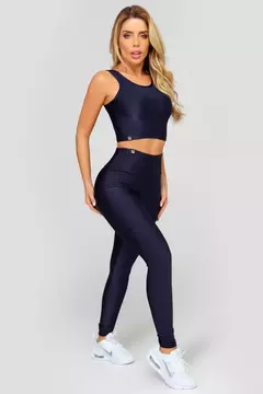 Imagem do Conjunto de legging gold rib azul marinho G