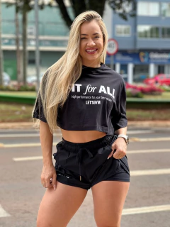Cropped Fit For All preto - loja online