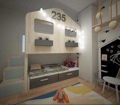 Cama Doble Casita Guatambú