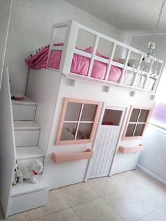 Escalera cubo Melamina Blanca