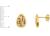Brinco de gota cravejado com zircônias multicoloridas folheado em ouro 18k - comprar online