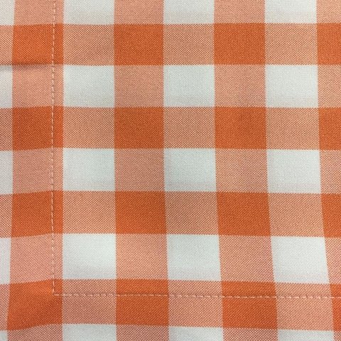 Toalha de Mesa Quadrada 8 lugares Composê Xadrez Laranja - comprar online