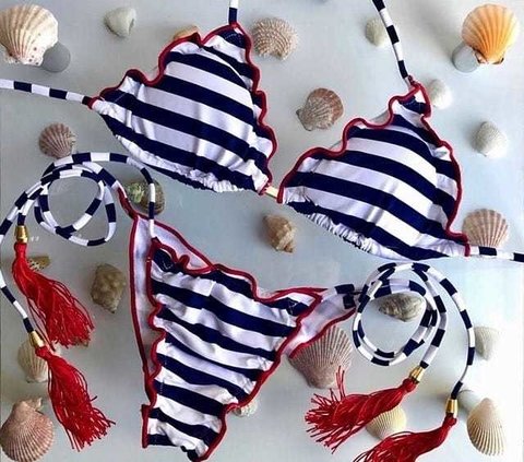Biquini Ripple Marinheiro. - comprar online
