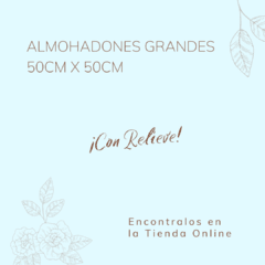 COMBO 3 ALMOHADONES CON RELIEVE - tienda online