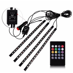 Led Interno Rgb Carro Tuning Neon 7 Cores Controle 12 Leds/f - comprar online