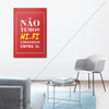 Quadro Frase em MDF Texturizado - não temos Wi-fi, conversem entre si