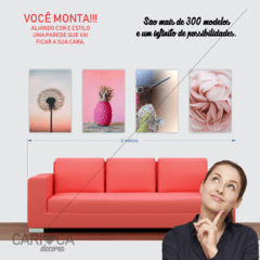 Quadro em MDF - Roll - Preto e Branco - Carioca Decora