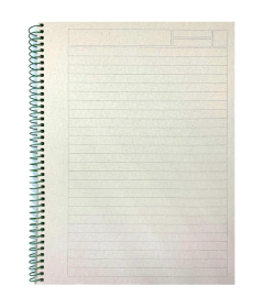 CUADERNO ESPIRAL RAYADO 21x27 +BIO. TAPA BIOPLÁSTICO - Copitec Librería