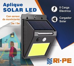 Aplique solar led con sensor de movimiento de 3 w en internet