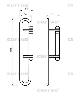 Manijon modelo Bell´Italia con plaqueta ajuste universal - Currao - comprar online