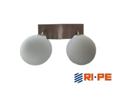 Spot 2 luces globo opal