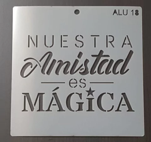 Stencils Decorativos Dia del Amigo 20 x 20 cm numero 18