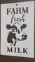 Stencil 20 x 30 cm FARM FRESH MILK