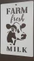 Stencil 20 x 30 cm FARM FRESH MILK