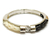 Pulseira Dora - Crina de Cavalo Preta e Branca Prateada - Crina®