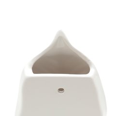 Cachepô de Parede em Cerâmica Palm Leaf  Branco - Corart Decor