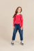 CALÇA JEANS FEMININA COM BOTÕES COLORIDOS