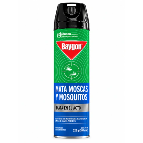 INSECTICIDA BAYGON MATA MOSCAS Y MOSQUITOS 300 cc