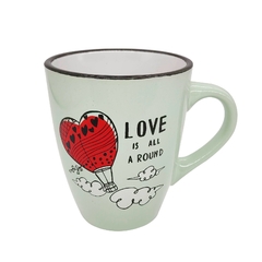 518584 CANECA CERAMICA BALAO VERDE 300ML- CANC-066VD