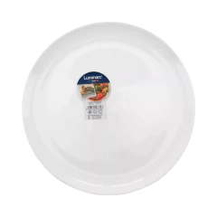 519871 PRATO DE VIDRO OPALINO PIZZA FRIENDS TIME 32CM BCO 2356