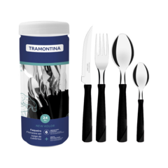 520306 TALHER FAQUEIRO INOX TRAMONTINA NEW KOLOR 24PCS PRETO 23198093 - comprar online